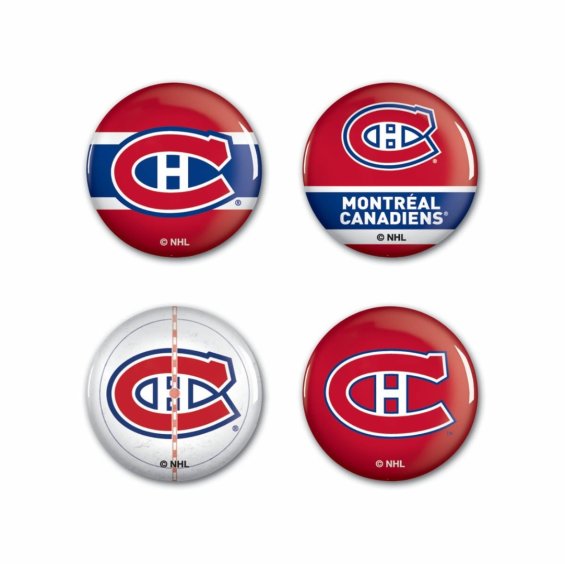 Sada Montreal Canadiens NHL Button 4 Pack