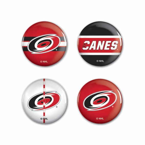Sada Carolina Hurricanes NHL Button 4 Pack