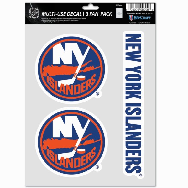 Samolepky N.Y. Islanders WinCraft NHL Multi Use 3 Fan Pack