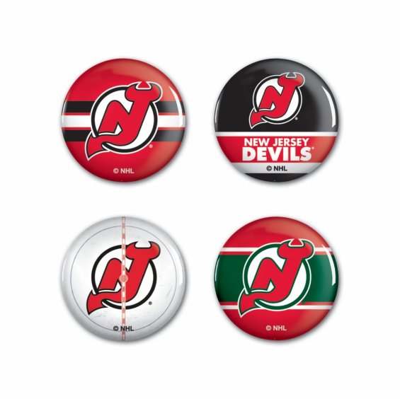Sada New Jersey Devils NHL Button 4 Pack