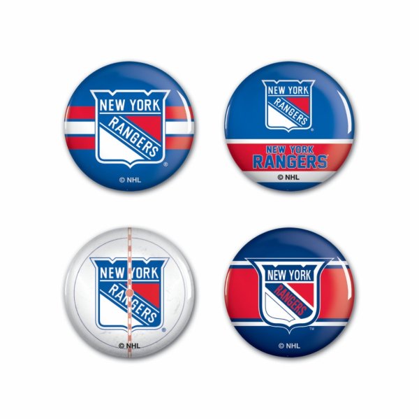 Sada N.Y.Rangers NHL Button 4 Pack